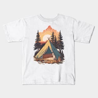 Mystical Sunset Retreat Kids T-Shirt